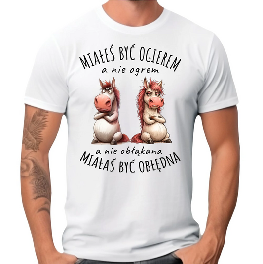 Koszulka męska - Ogier & Obłędna - śmieszna W85 - StoryCups.pl