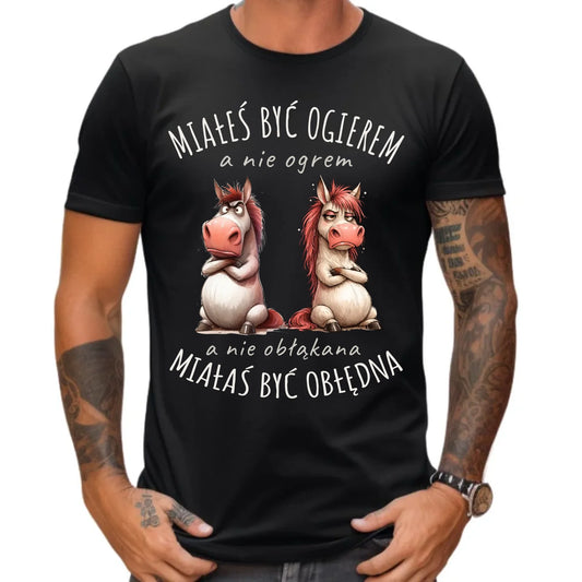 Koszulka męska - Ogier & Obłędna - śmieszna W85 - StoryCups.pl