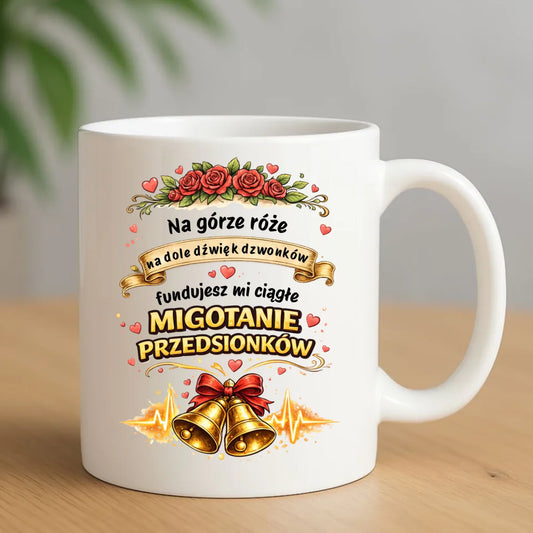 Kubek dla par - Fundujesz mi ciągłe migotanie przedsionków W71 - StoryCups.pl