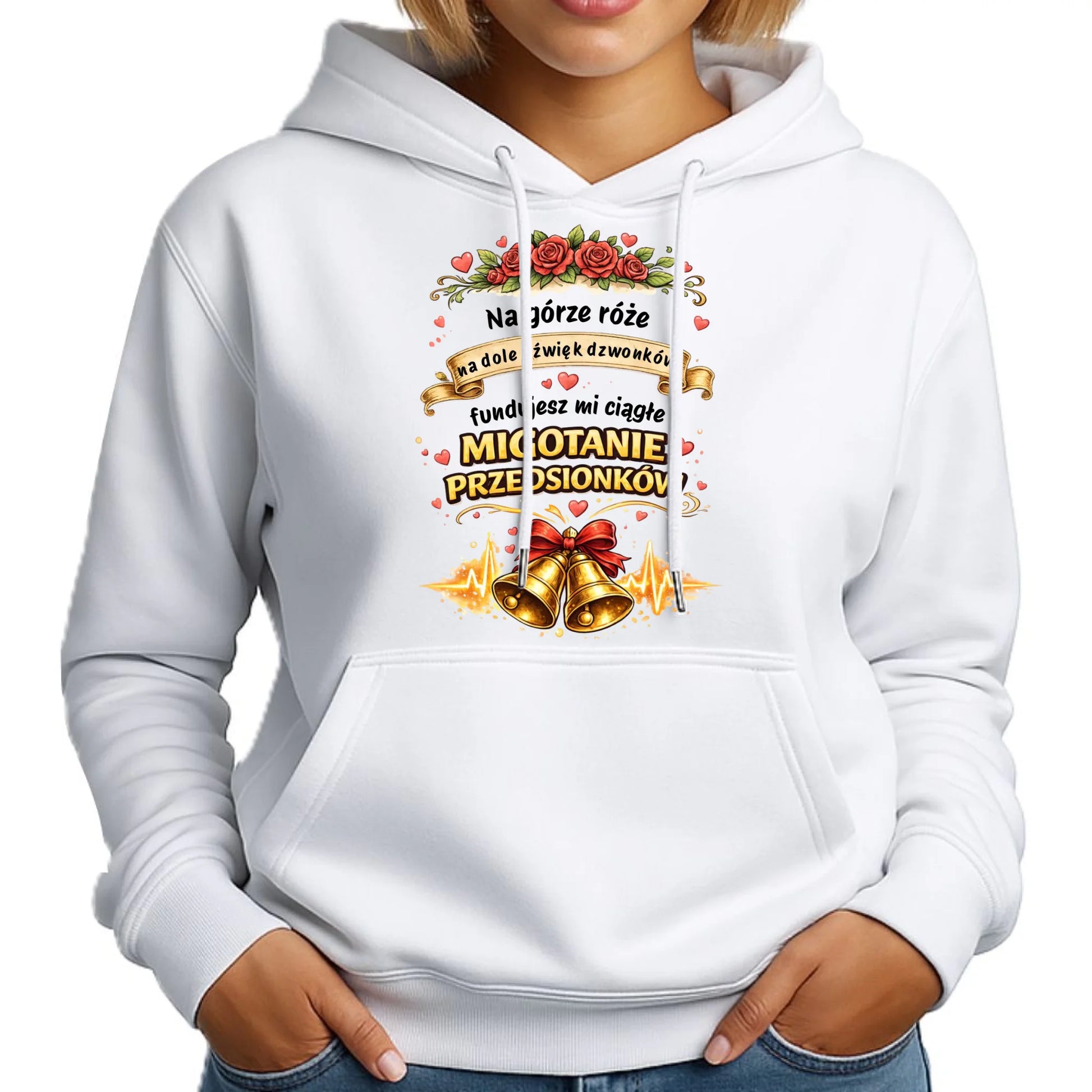 Bluza damska z kapturem - Fundujesz mi ciągłe migotanie przedsionków W71 - StoryCups.pl
