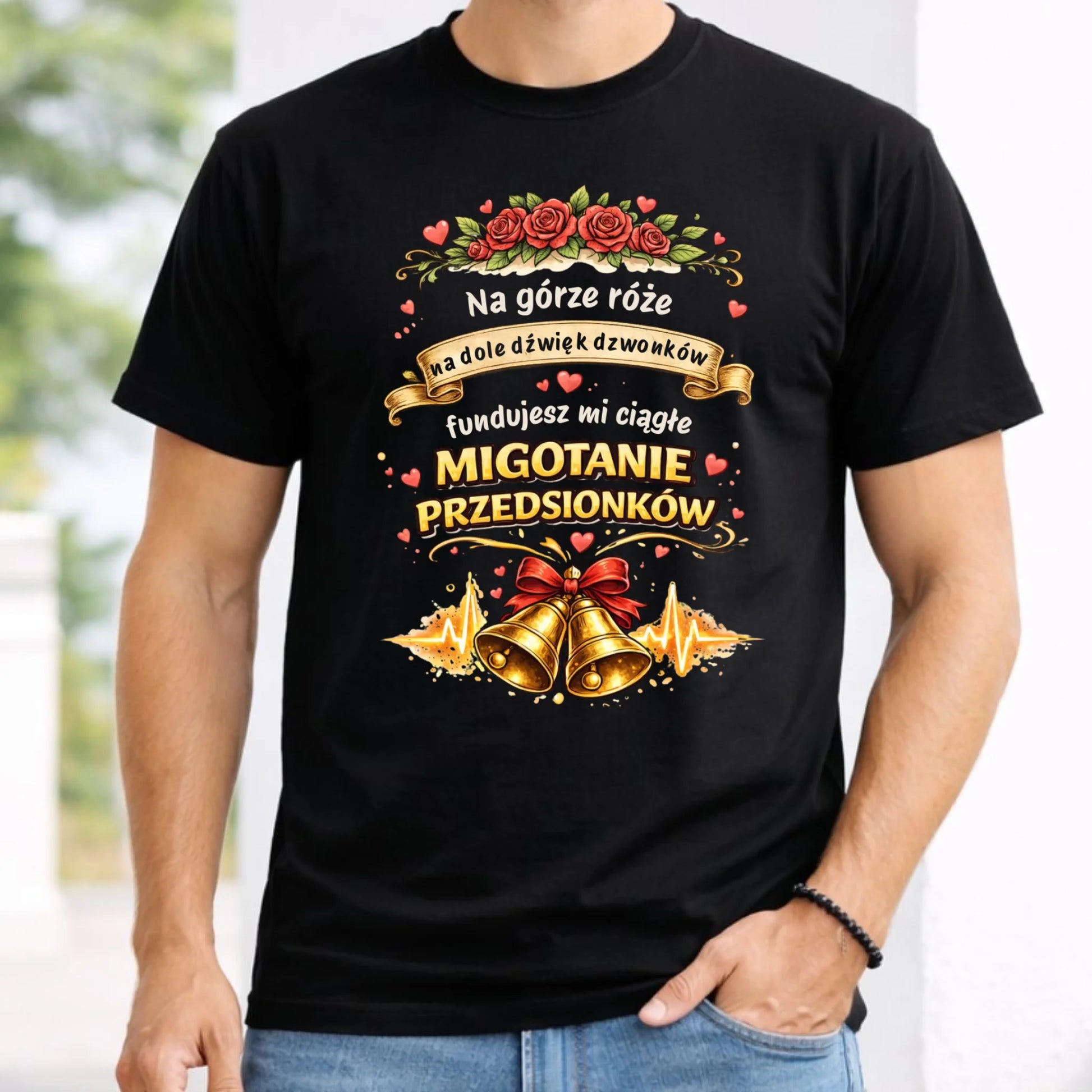 Koszulka męska - Fundujesz mi ciągłe migotanie przedsionków W71 - StoryCups.pl