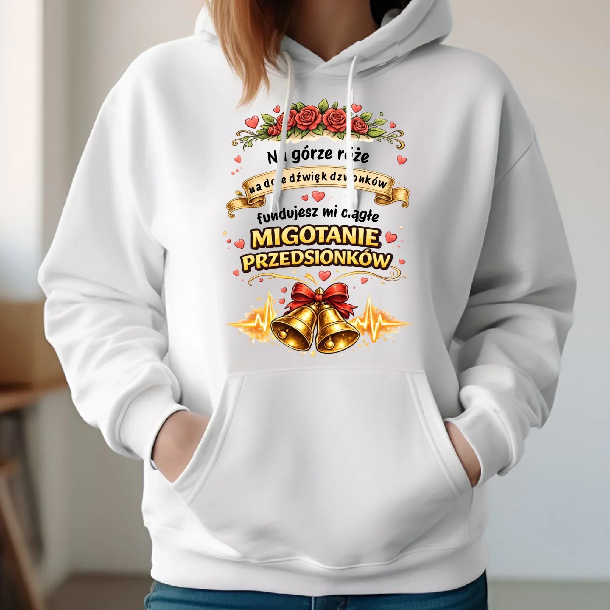 Bluza damska z kapturem - Fundujesz mi ciągłe migotanie przedsionków W71 - StoryCups.pl