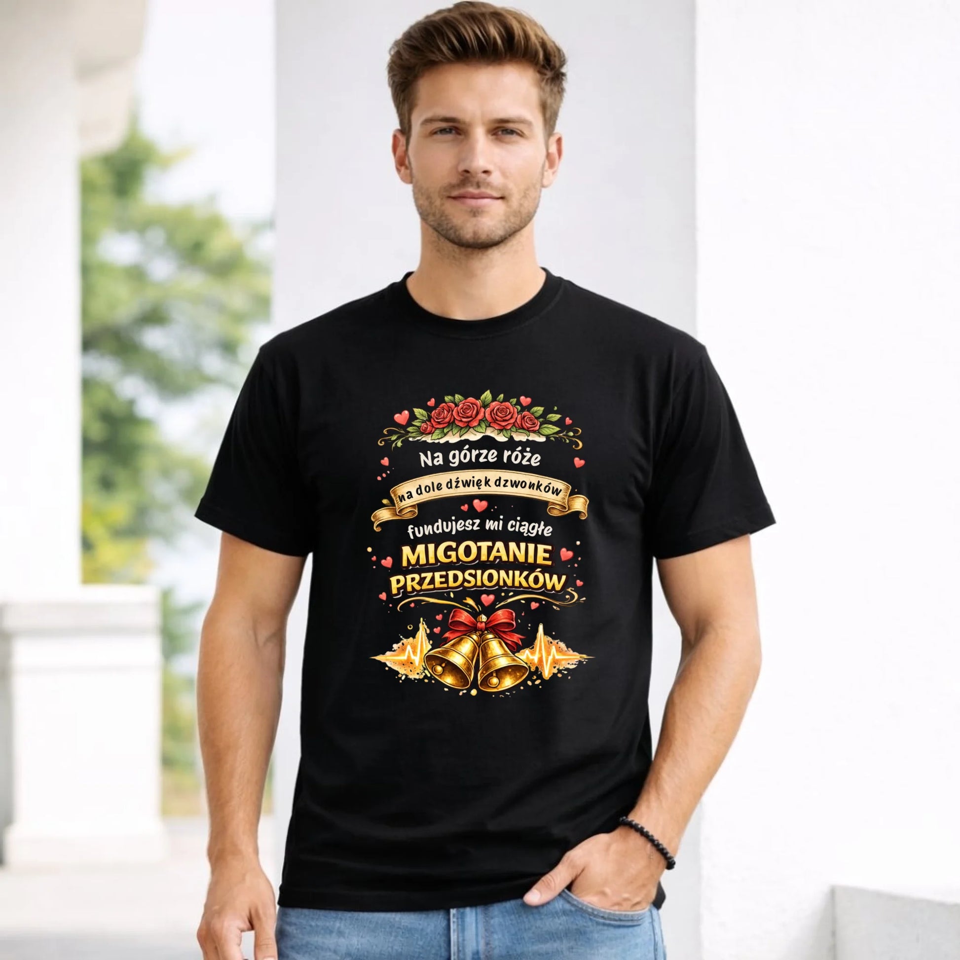 Koszulka męska - Fundujesz mi ciągłe migotanie przedsionków W71 - StoryCups.pl