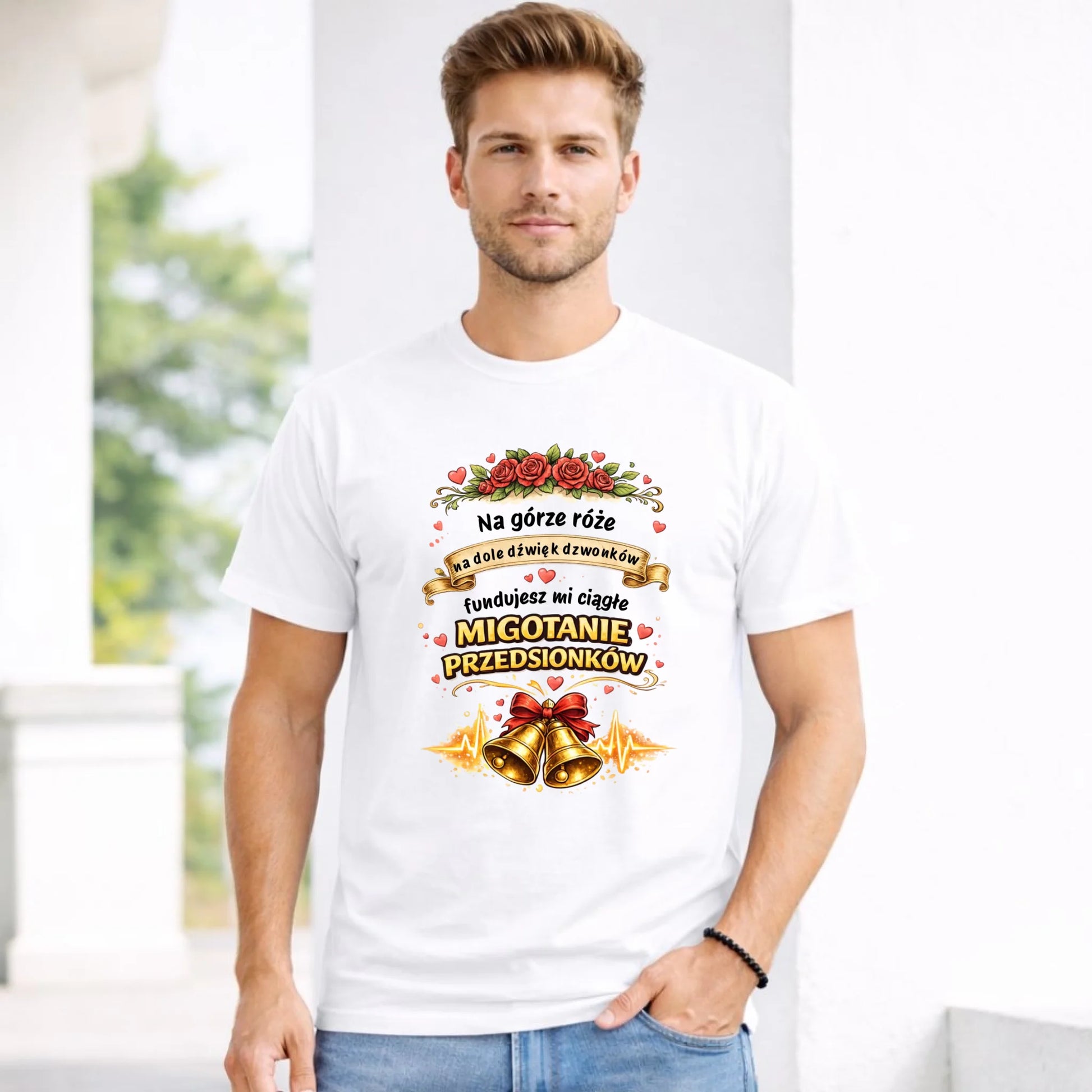 Koszulka męska - Fundujesz mi ciągłe migotanie przedsionków W71 - StoryCups.pl