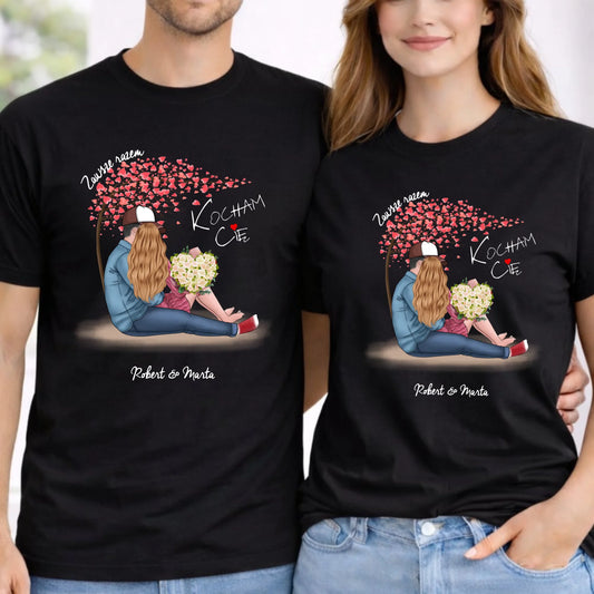 Zestaw koszulek dla par - Zawsze razem - personalizowany W04 - StoryCups.pl