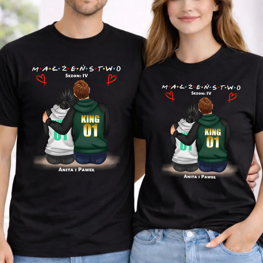 Zestaw koszulek dla par - Małżeństwo Sezon - personalizowany W05 - StoryCups.pl