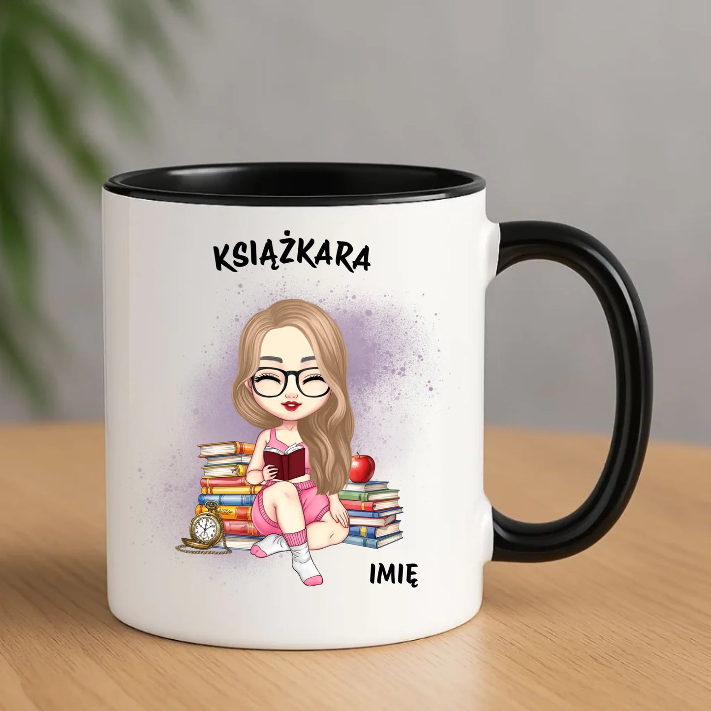 Kubek - Książkara - Prezent dla miłośniczki czytania książek - personalizowany DZ04