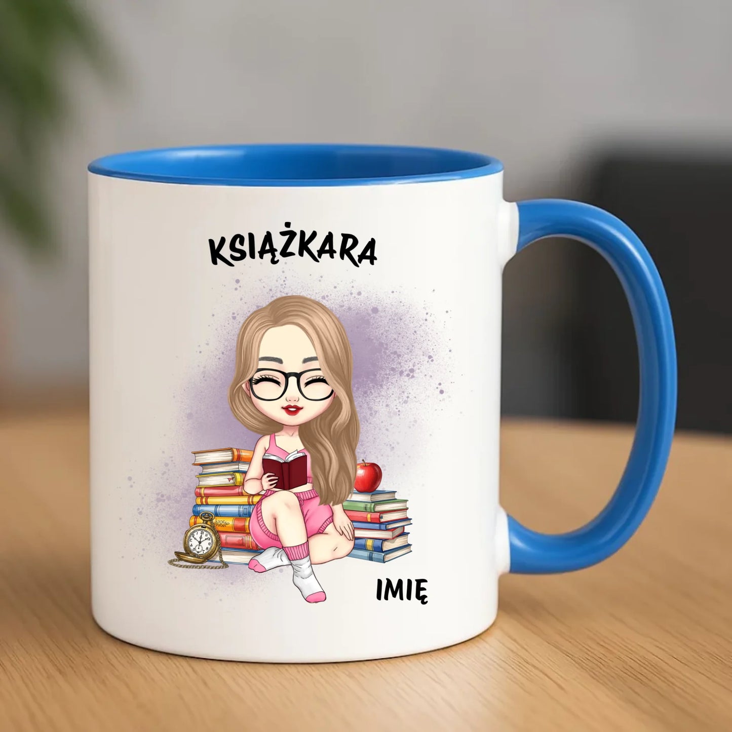 Kubek - Książkara - Prezent dla miłośniczki czytania książek - personalizowany DZ04