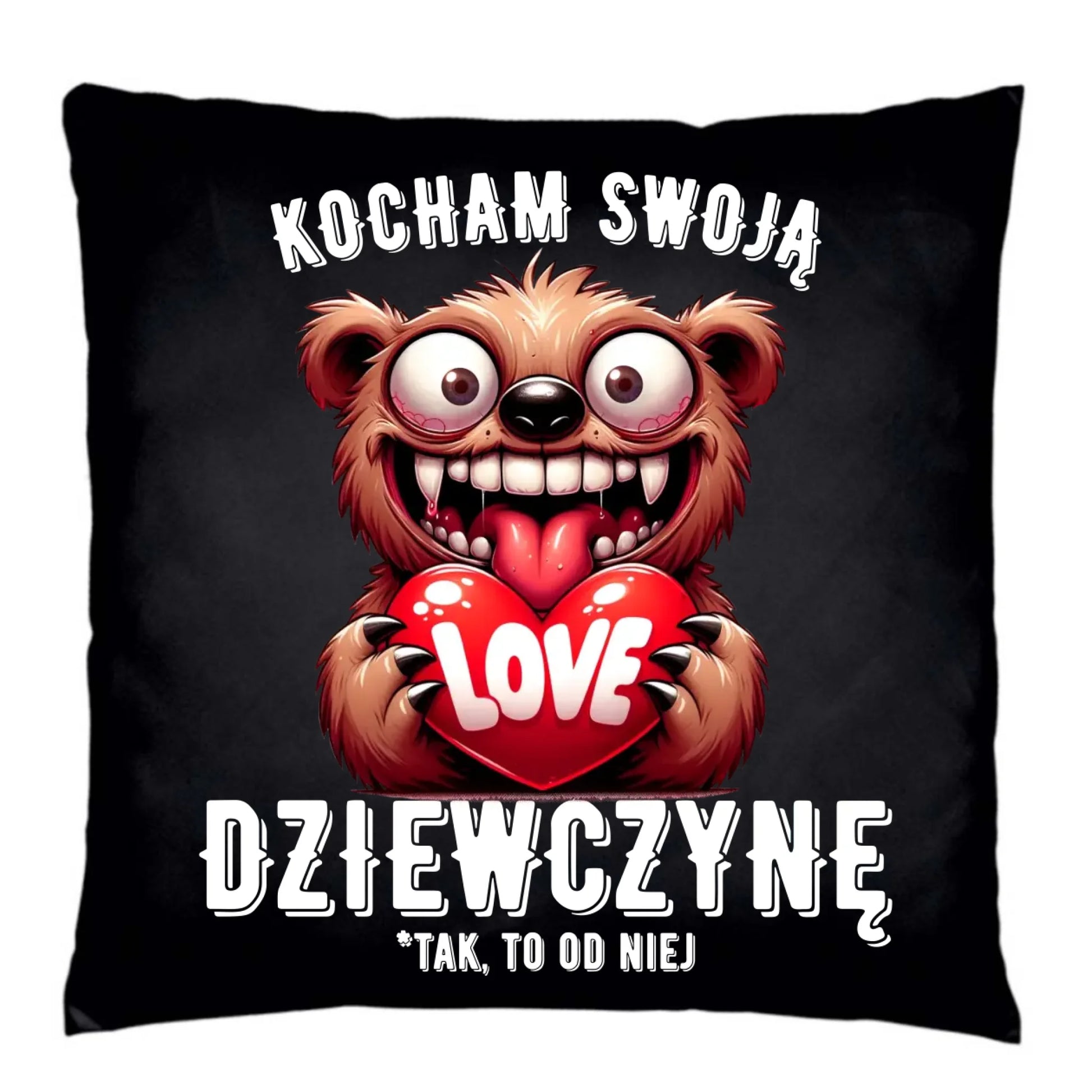 Poduszka dekoracyjna dla chłopaka - Kocham swoją dziewczynę W30 - StoryCups.pl