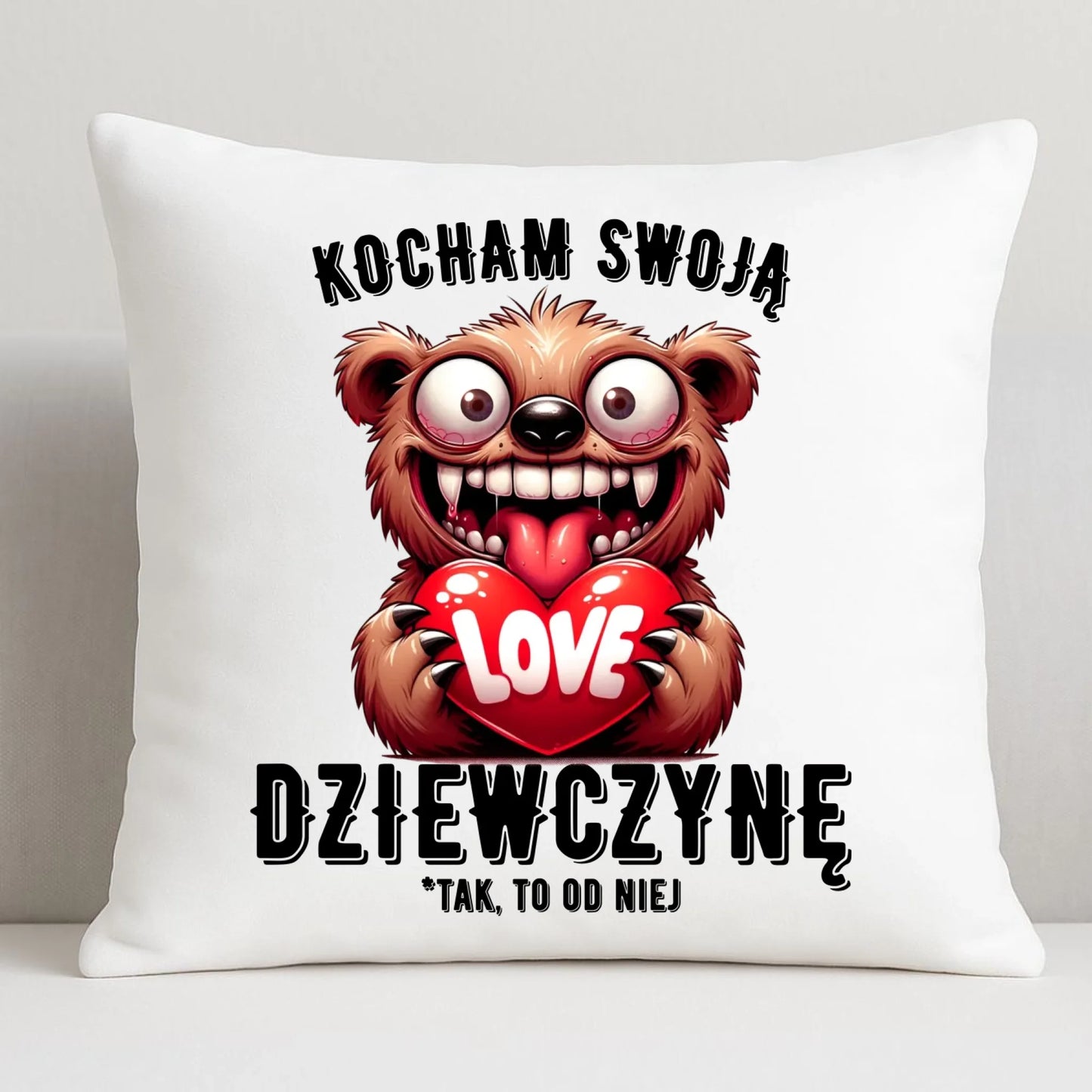 Poduszka dla chłopaka - Kocham swoją dziewczynę W30 - StoryCups.pl