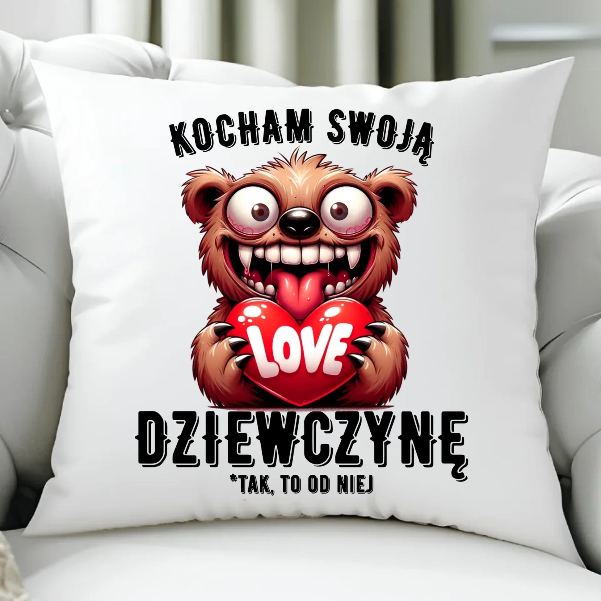 Poduszka dla chłopaka - Kocham swoją dziewczynę W30 - StoryCups.pl