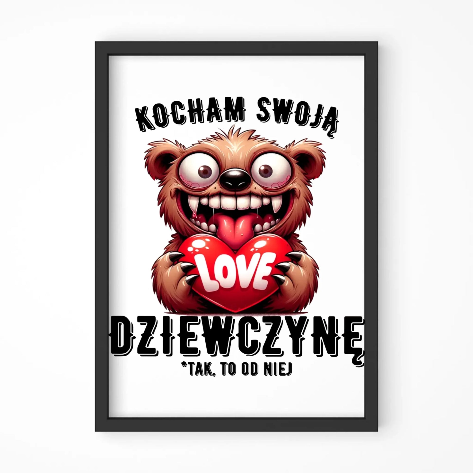 Plakat w ramie dla chłopaka - Kocham swoją dziewczynę W30 - StoryCups.pl