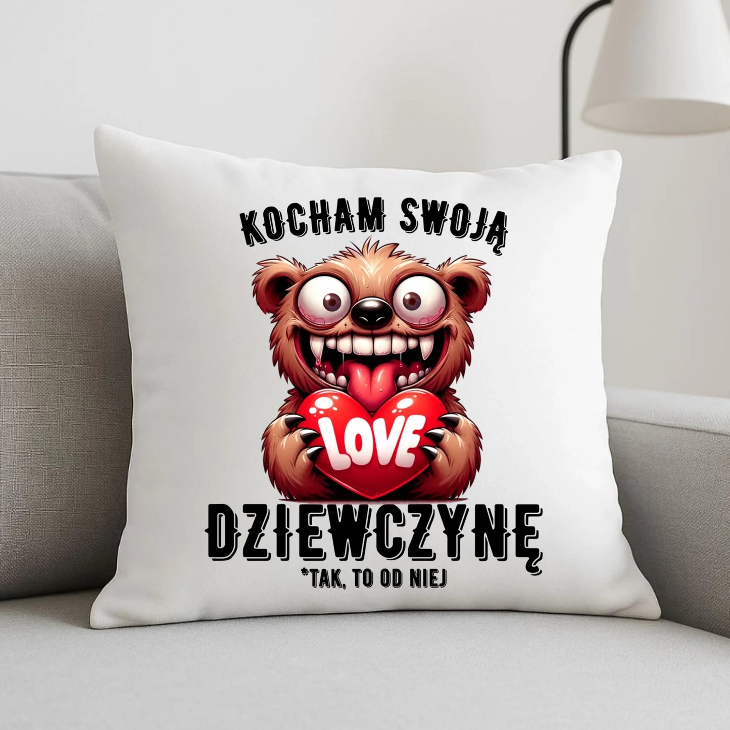 Poduszka dla chłopaka - Kocham swoją dziewczynę W30 - StoryCups.pl