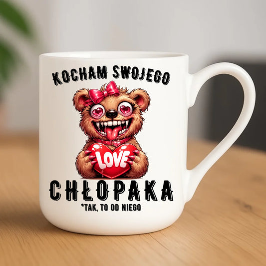 Kubek elegant dla dziewczyny - Kocham swojego chłopaka W89