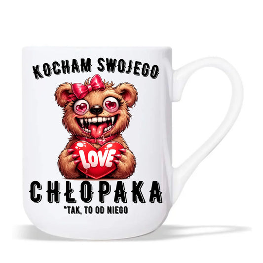 Kubek elegant dla dziewczyny - Kocham swojego chłopaka W89