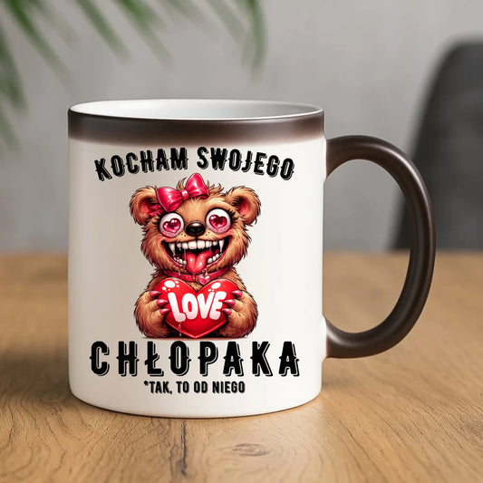 Kubek magiczny dla dziewczyny - Kocham swojego chłopaka W89