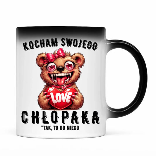 Kubek magiczny dla dziewczyny - Kocham swojego chłopaka W89