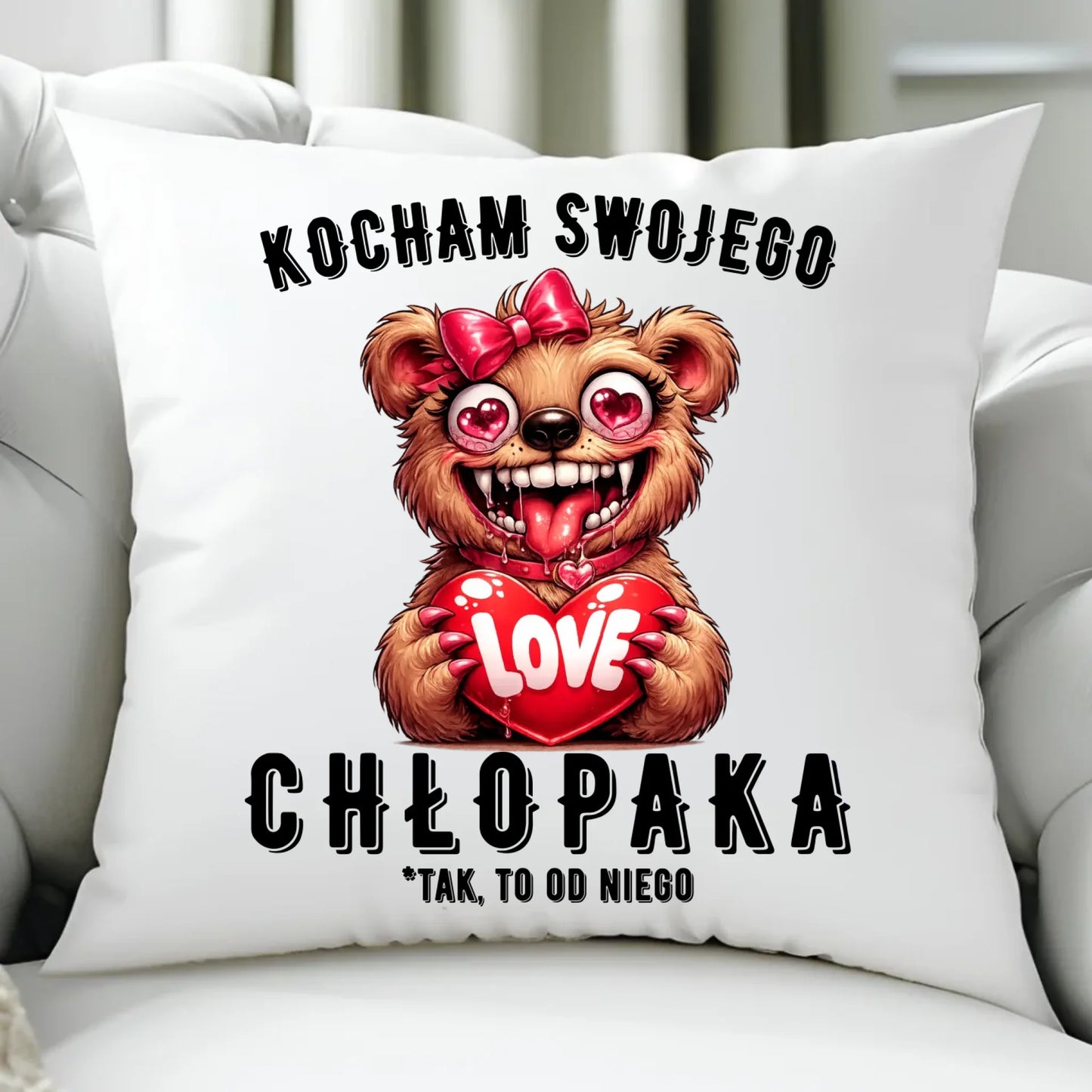 Poduszka dla dziewczyny - Kocham swojego chłopaka W89