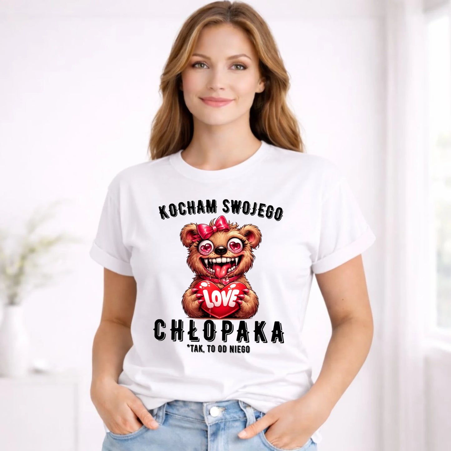 Koszulka damska dla dziewczyny - Kocham swojego chłopaka W89