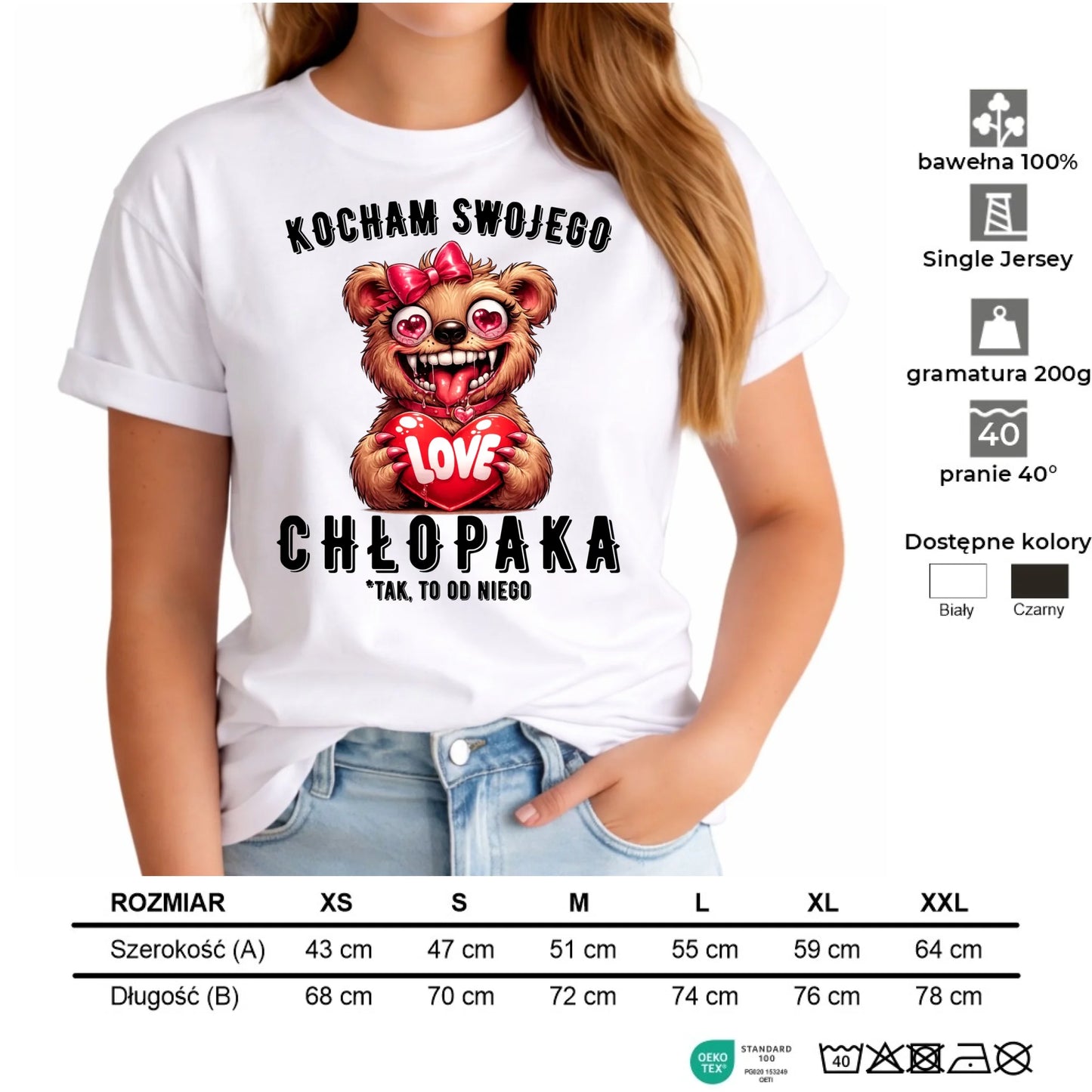 Koszulka damska dla dziewczyny - Kocham swojego chłopaka W89