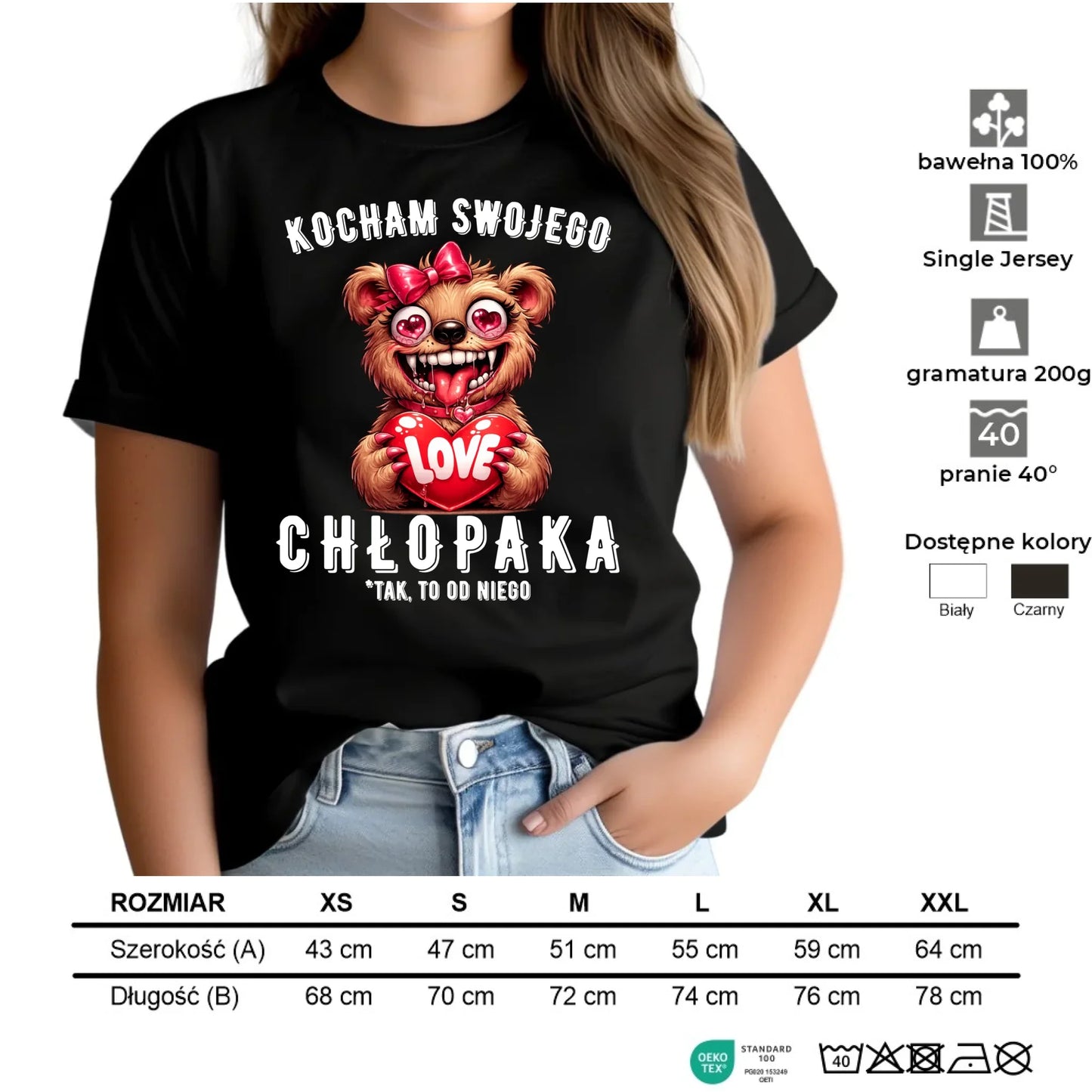 Koszulka damska dla dziewczyny - Kocham swojego chłopaka W89