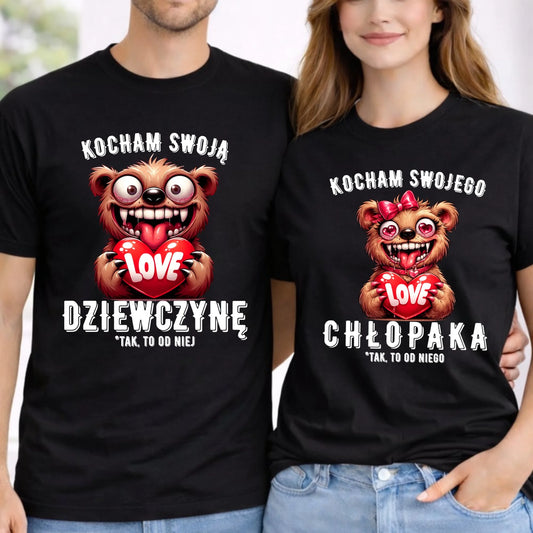 Zestaw koszulek dla par - Kocham swojego chłopaka swoją dziewczynę W30 - StoryCups.pl