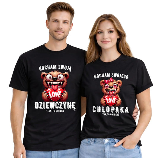 Zestaw koszulek dla par - Kocham swojego chłopaka swoją dziewczynę W30 - StoryCups.pl