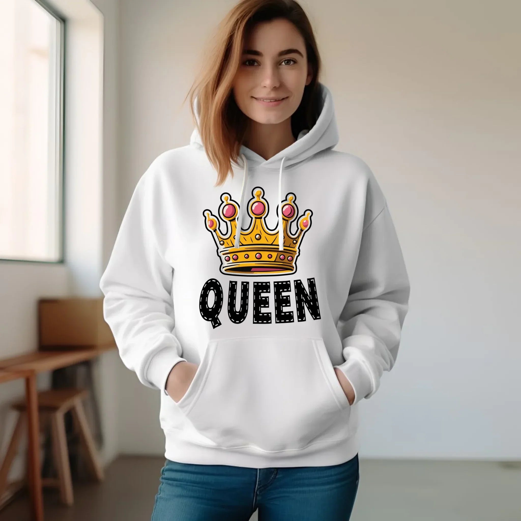 Bluza damska z kapturem - Queen W41 - StoryCups.pl
