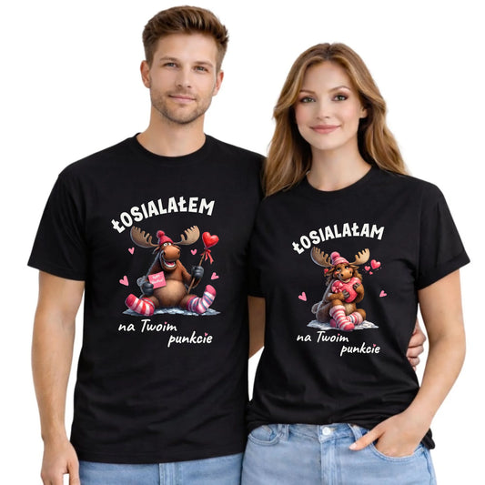 Zestaw koszulek dla par - Łosiałem i łosiałam na Twoim punkcie W66 - StoryCups.pl