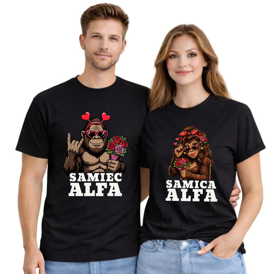 Zestaw koszulek dla par - Samiec i Samica Alfa W74 - StoryCups.pl