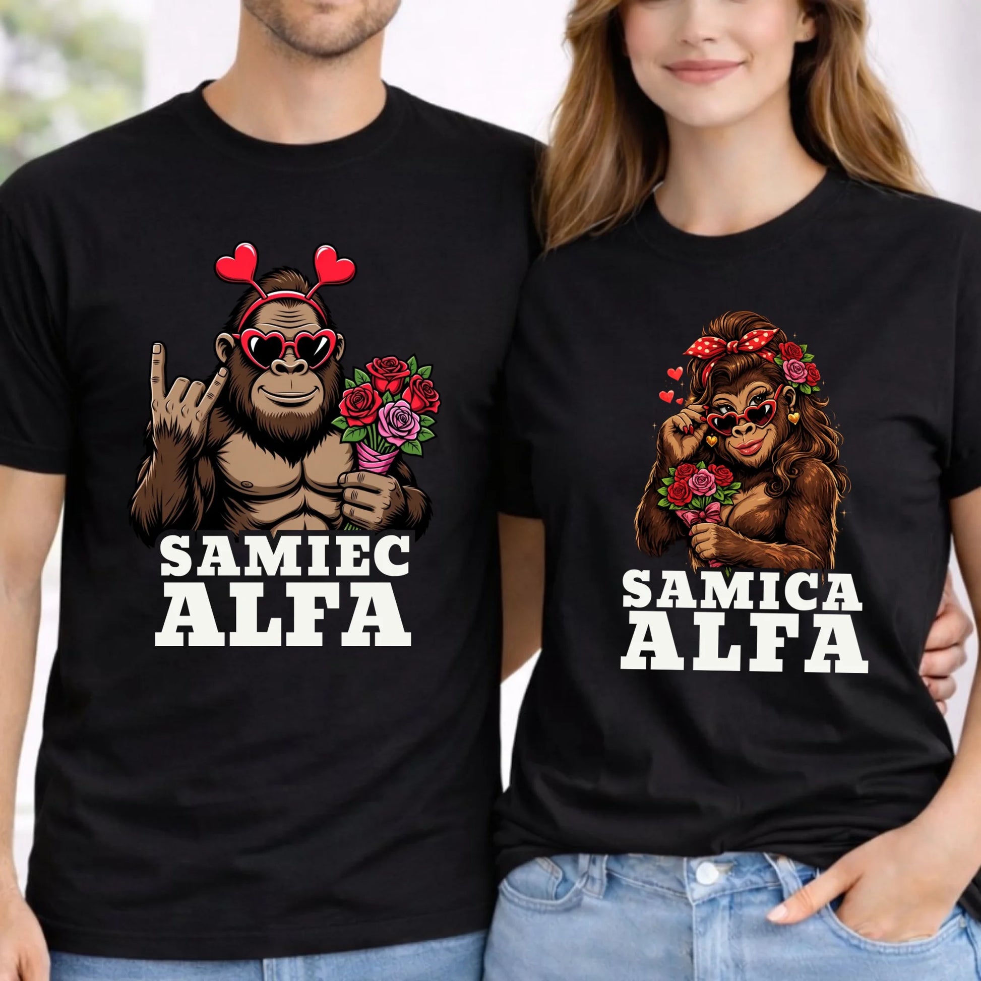 Zestaw koszulek dla par - Samiec i Samica Alfa W74 - StoryCups.pl