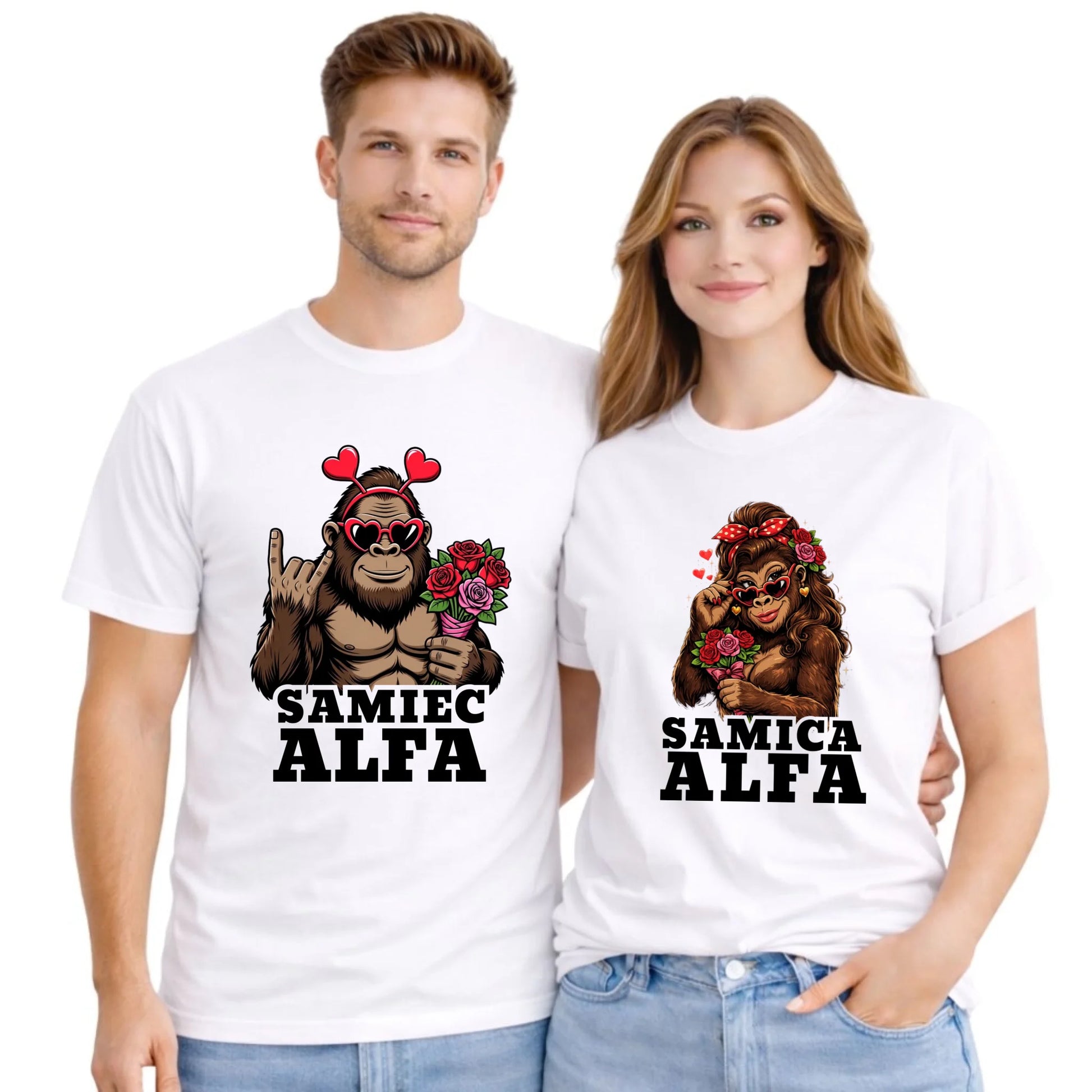 Zestaw koszulek dla par - Samiec i Samica Alfa W74 - StoryCups.pl