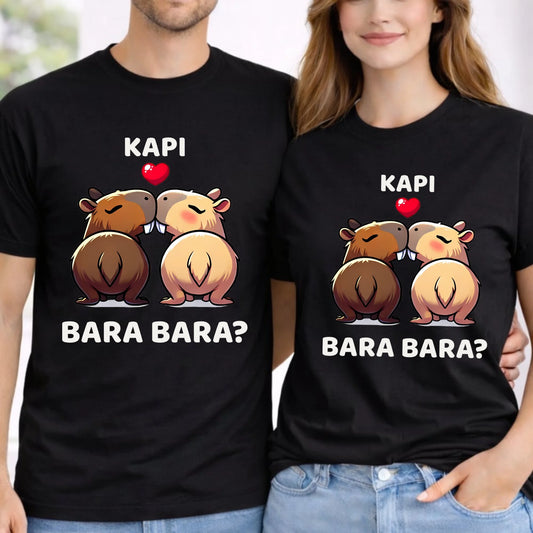 Zestaw koszulek dla par - Kapibara bara bara W86 - StoryCups.pl