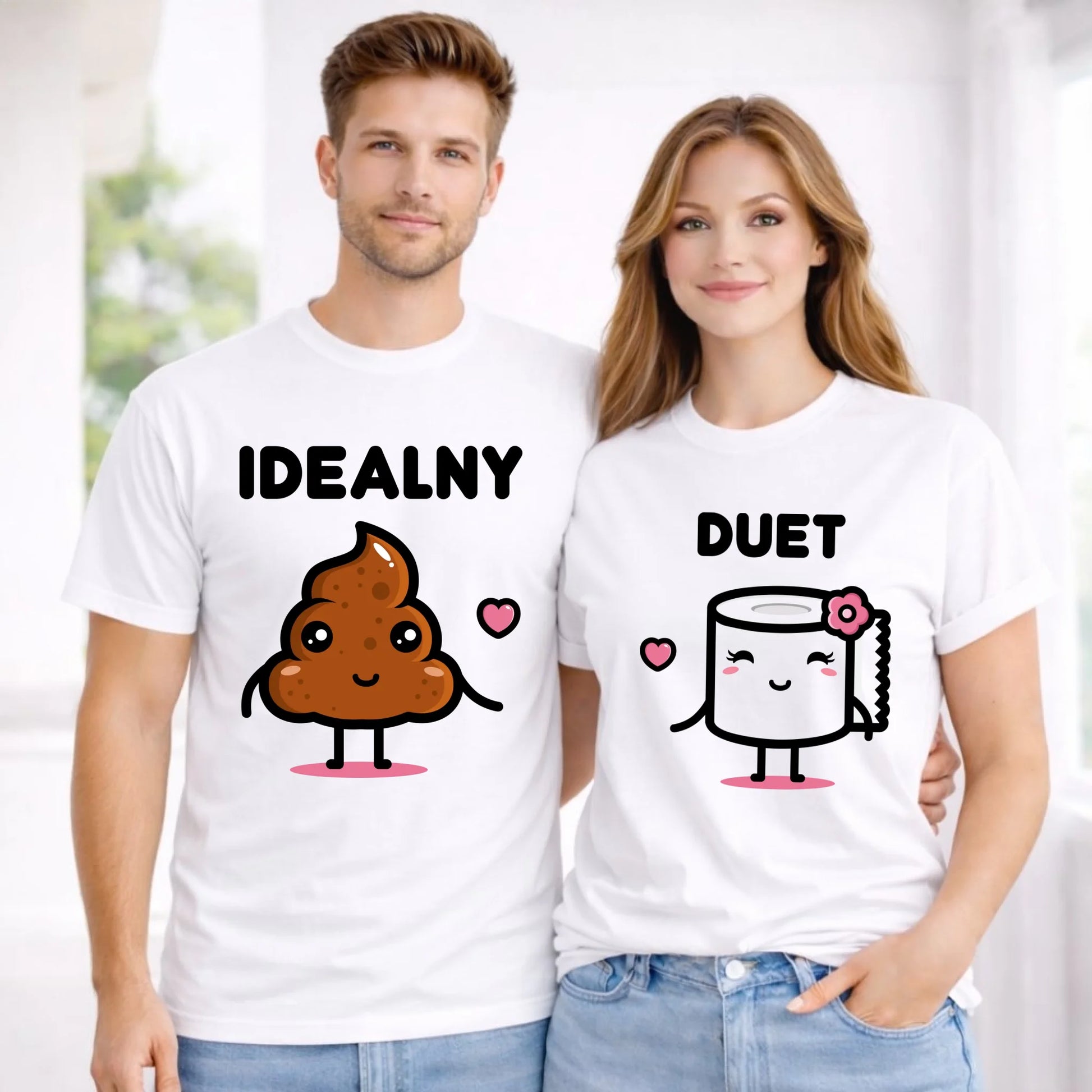 Zestaw koszulek dla par - Idealny Duet W92 - StoryCups.pl