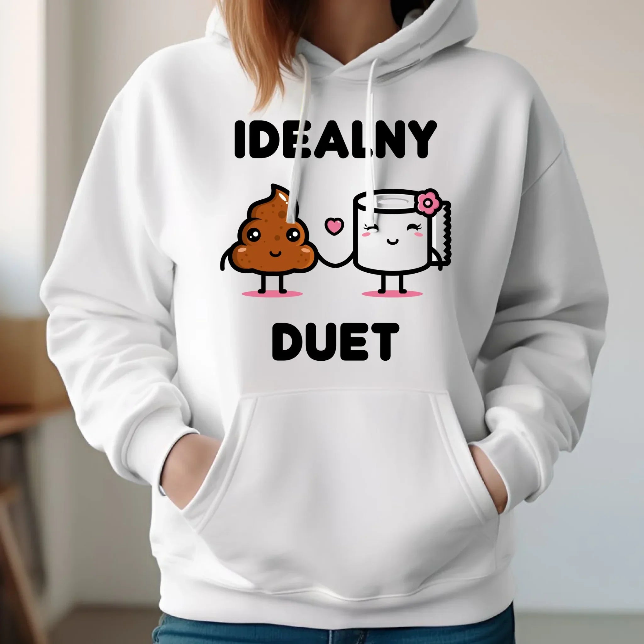 Bluza damska z kapturem - Idealny Duet W92 - StoryCups.pl