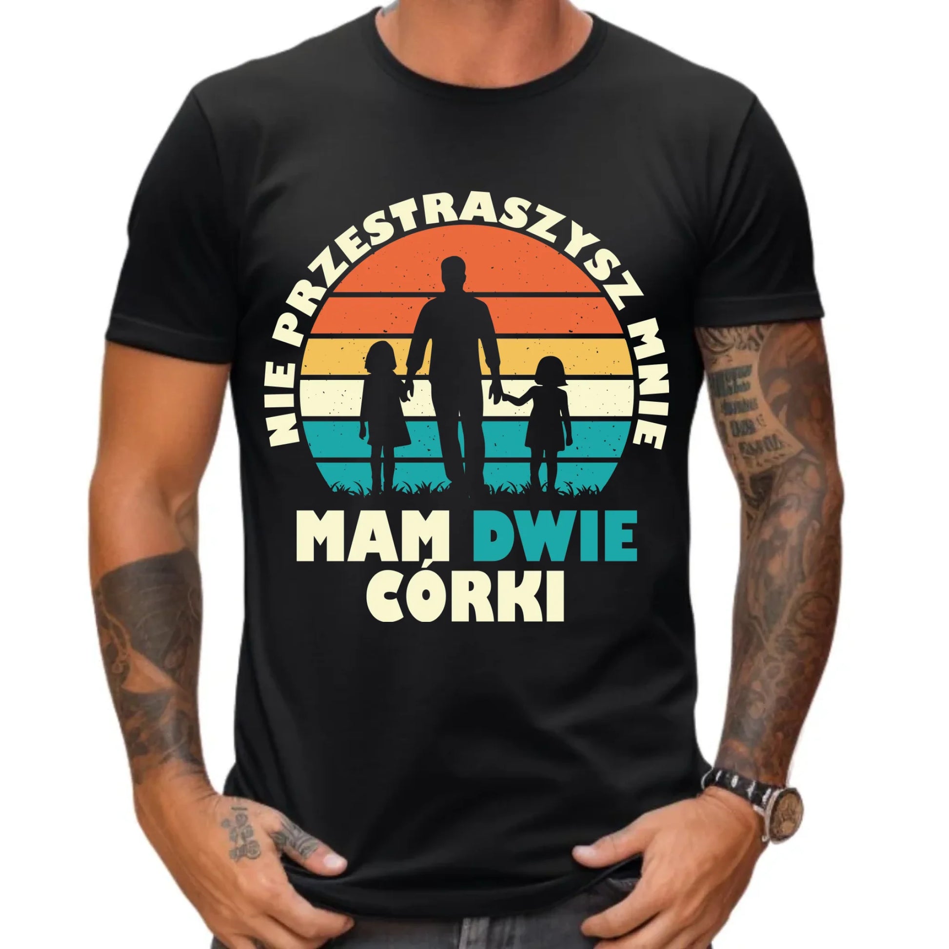 Koszulka dla taty - Nie przestraszysz mnie mam dwie córki DT02 - StoryCups.pl