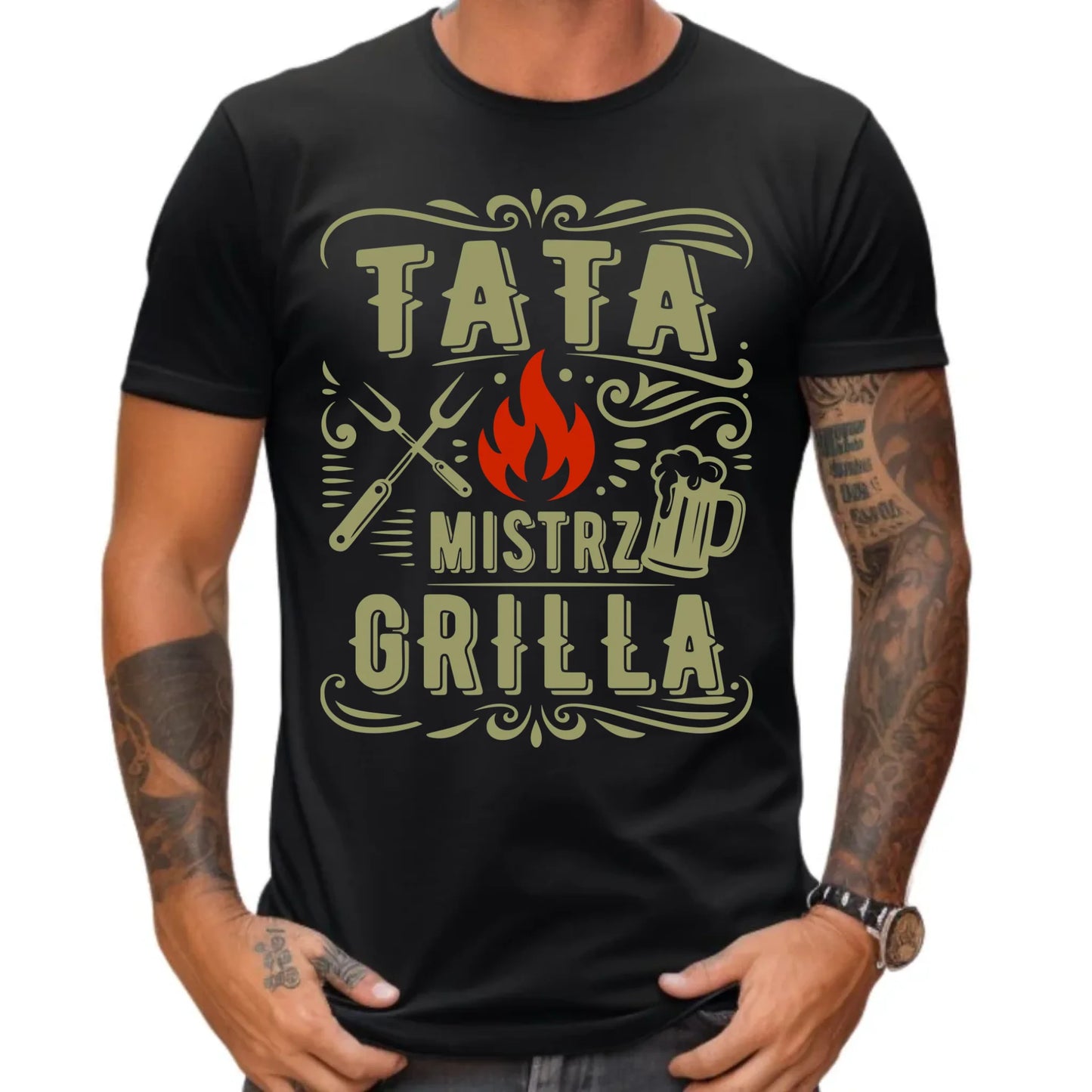 Koszulka dla taty - Tata mistrz grilla DT53