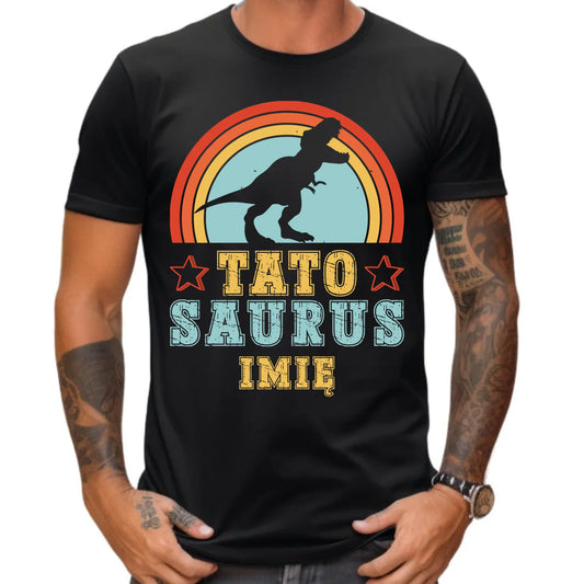 Koszulka dla taty - Tato Saurus - personalizowana DT03