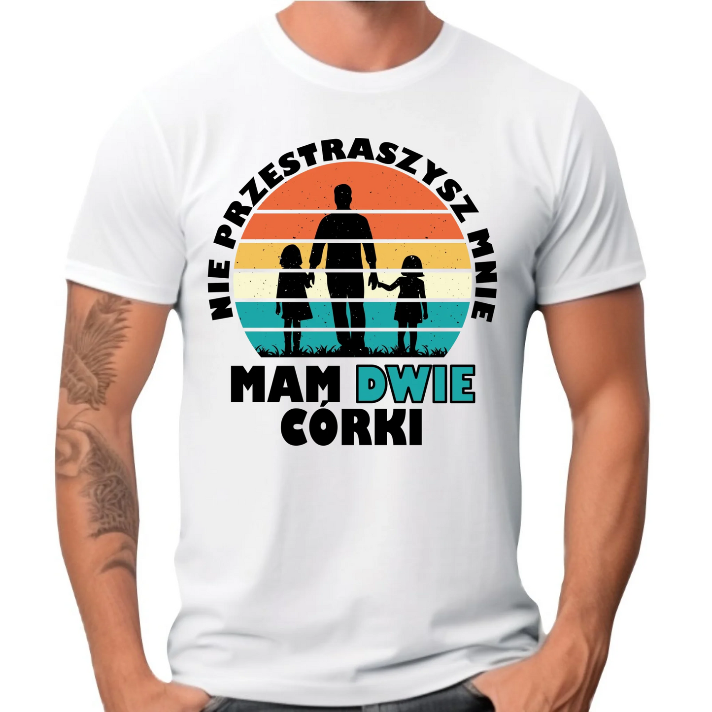 Koszulka dla taty - Nie przestraszysz mnie mam dwie córki DT02 - StoryCups.pl