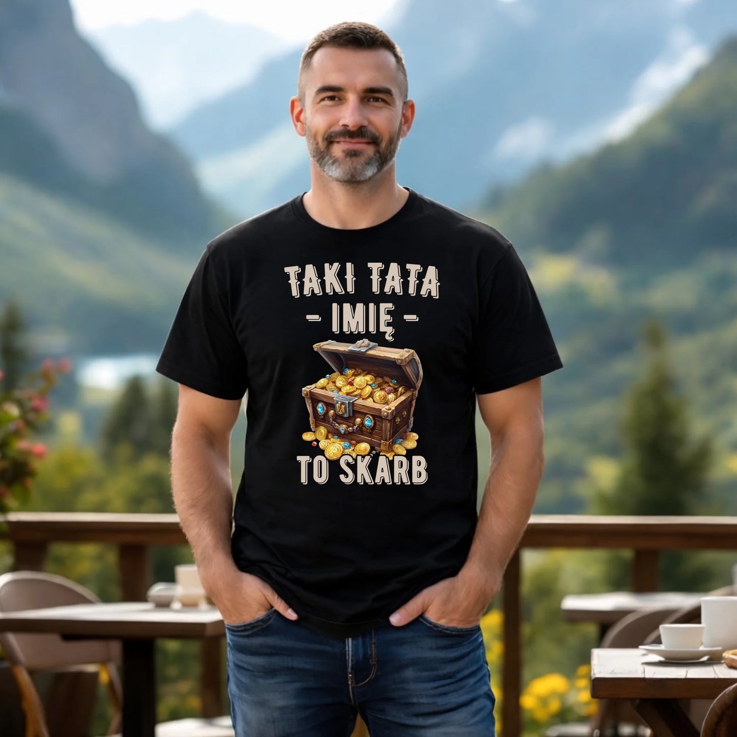 Koszulka dla taty - Taki tata to skarb - personalizowana DT10