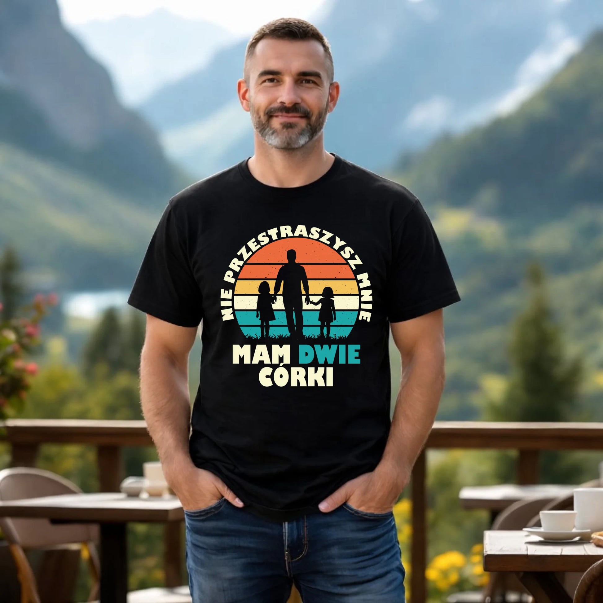 Koszulka dla taty - Nie przestraszysz mnie mam dwie córki DT02 - StoryCups.pl