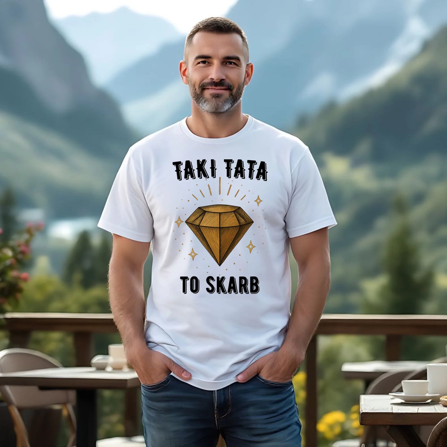 Koszulka dla taty - Taki tata to skarb - personalizowana DT17