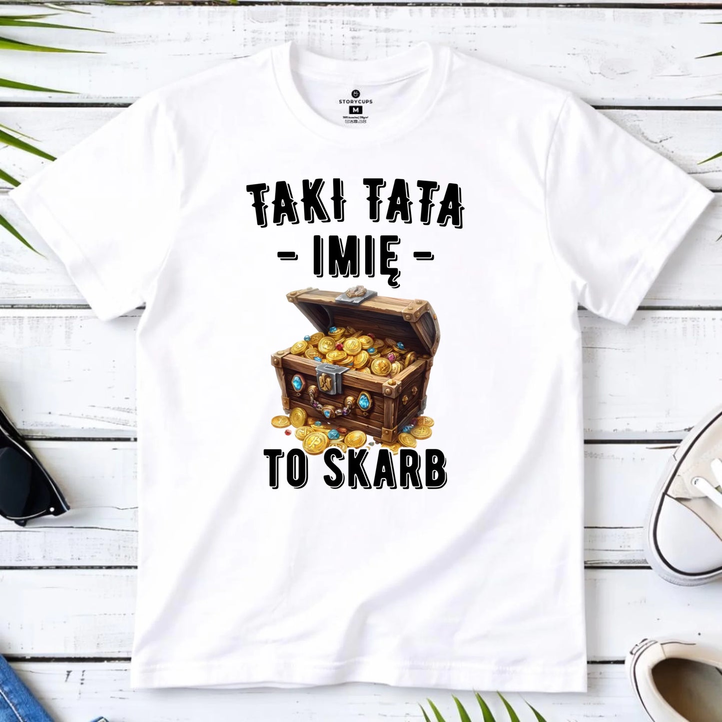 Koszulka dla taty - Taki tata to skarb - personalizowana DT10