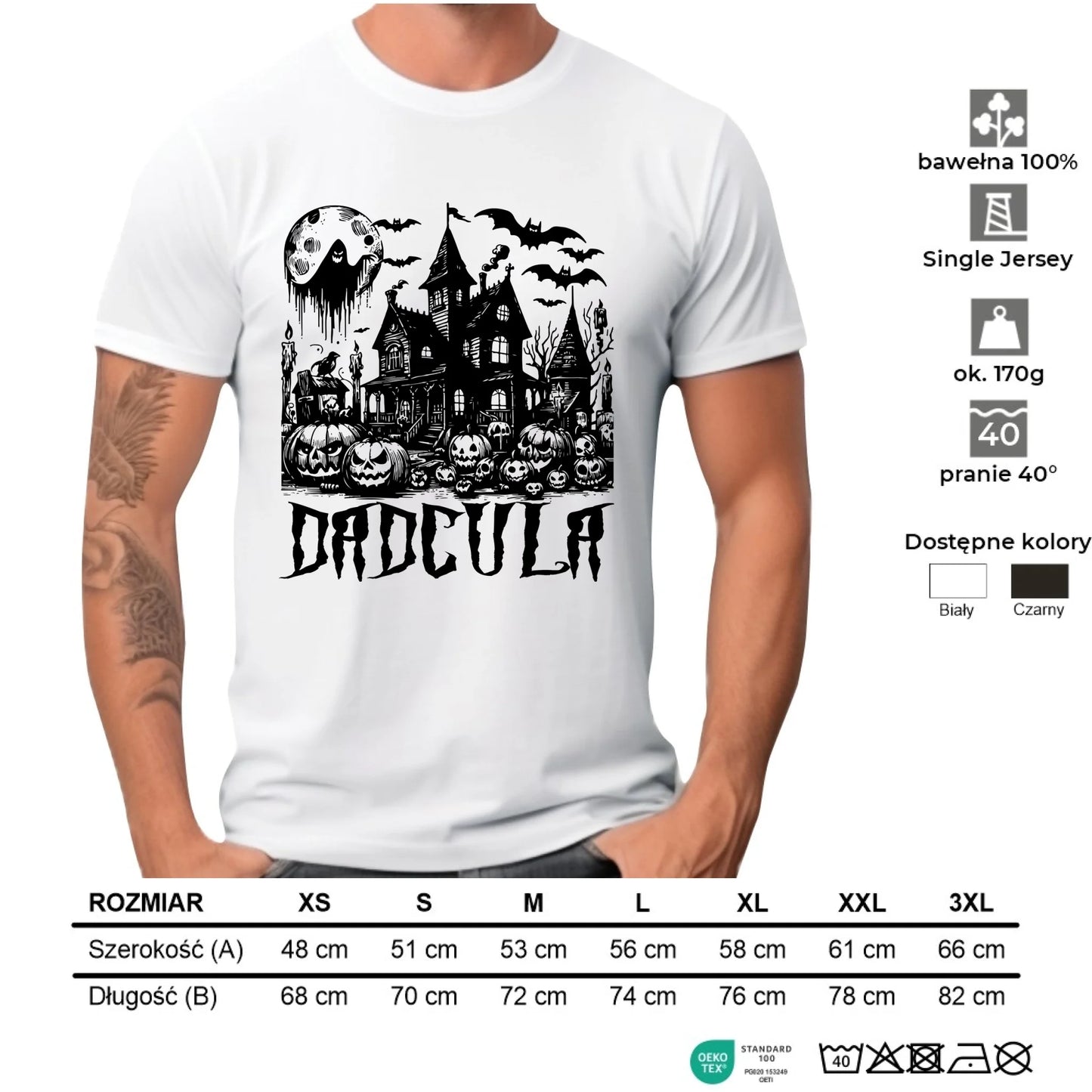 Koszulka halloweenowa dla taty -  Upiorny dom - Dadcula HL19