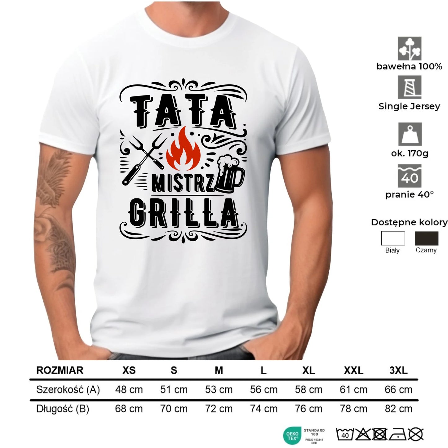 Koszulka dla taty - Tata mistrz grilla DT53