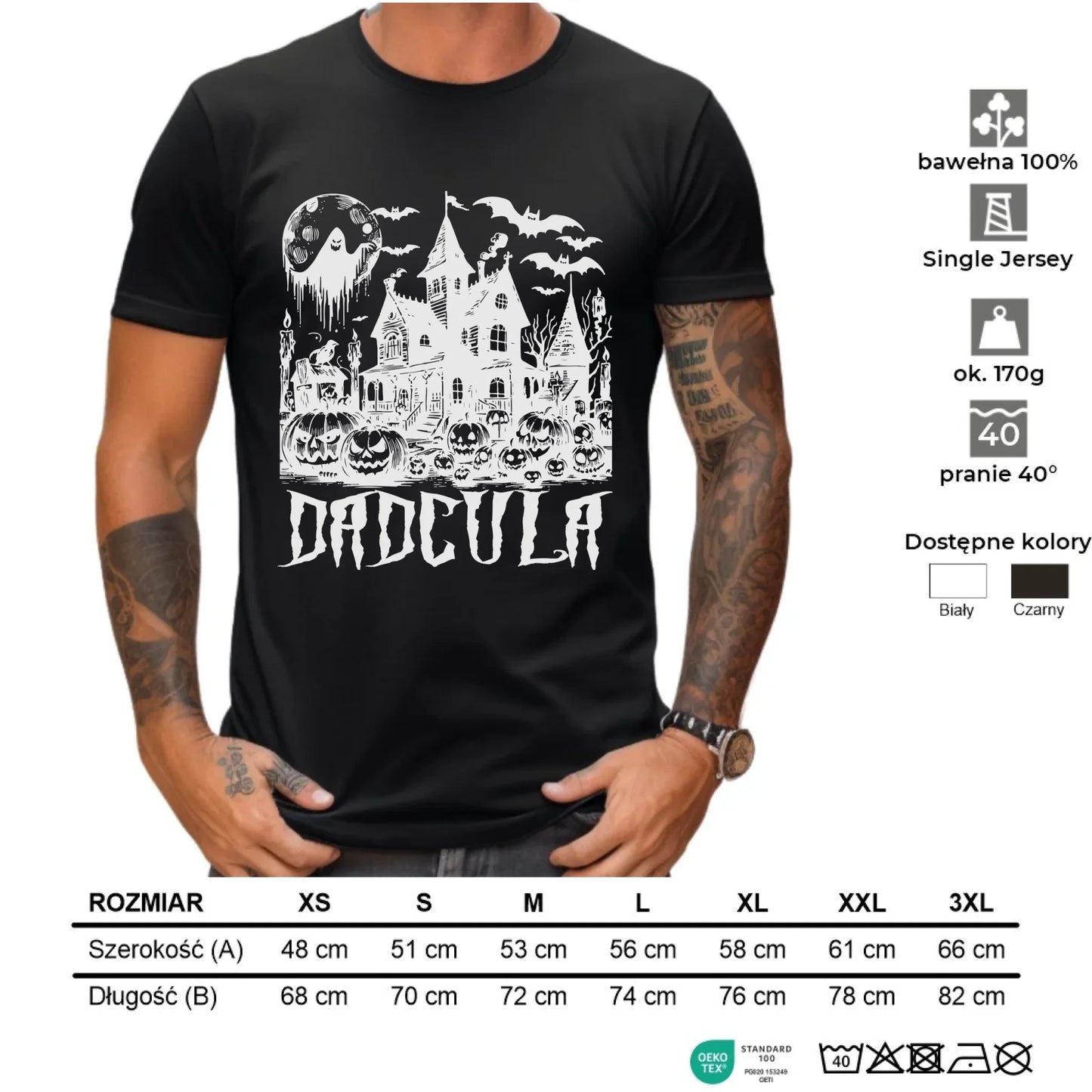 Koszulka halloweenowa dla taty -  Upiorny dom - Dadcula HL19