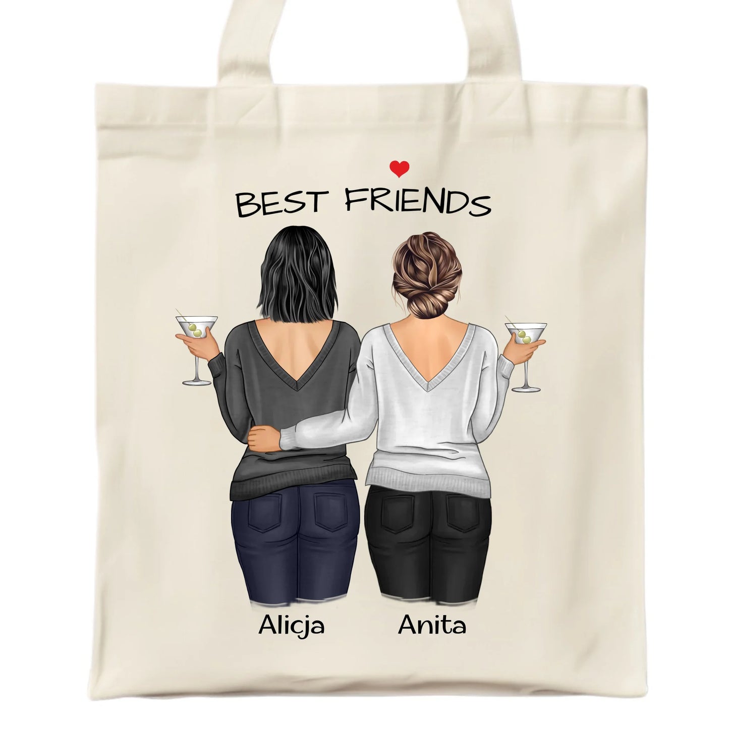 Torba - prezent dla przyjaciółki - Best Friends - personalizowane postacie 2-4 osoby PR03