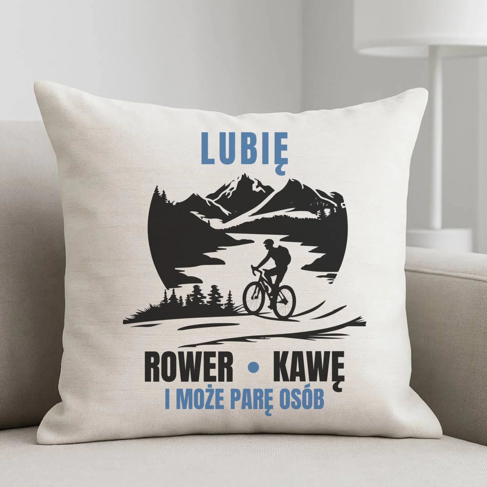 Poduszka dla rowerzysty - Lubię rower kawę i może parę osób HR05 - StoryCups.pl