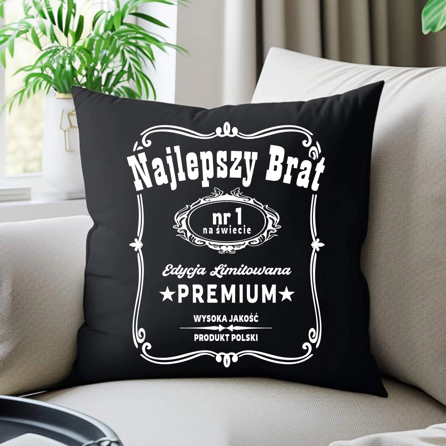 Poduszka dekoracyjna dla brata - Najlepszy Brat Edycja Limitowana DB02 - StoryCups.pl
