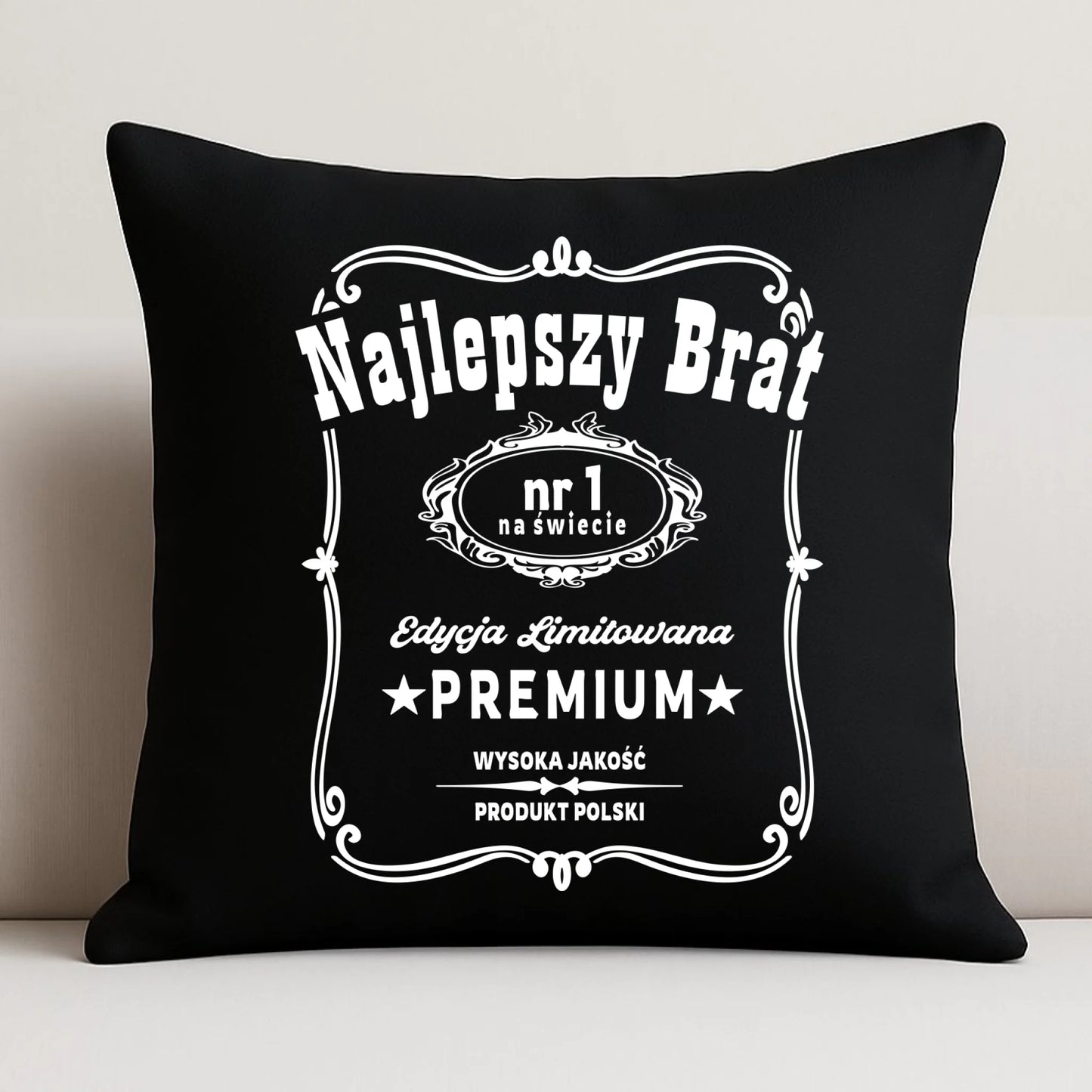 Poduszka dekoracyjna dla brata - Najlepszy Brat Edycja Limitowana DB02 - StoryCups.pl